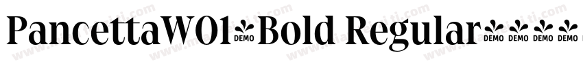 PancettaW01-Bold Regular字体转换